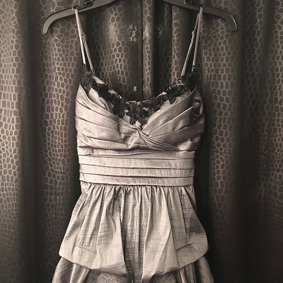 Plus Size Short Grey Homecoming/Prom Dress - Picture 1 of 5